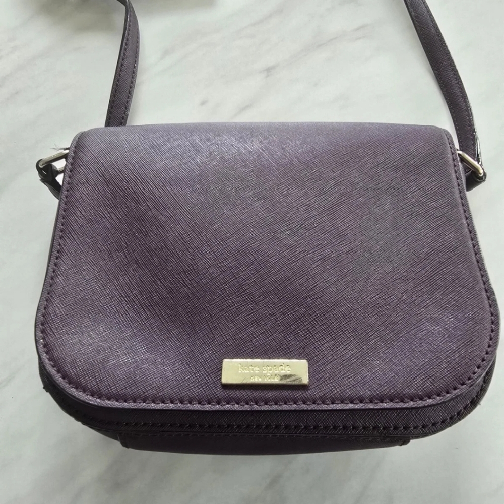 Kate Spade Leather Crossbody Handbag Women Newbury Lane Carsen Excellent - Picture 5 of 12